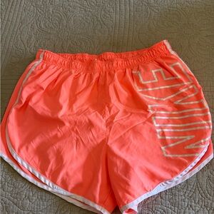 Nike Women's Neon Coral Athletic Running Shorts